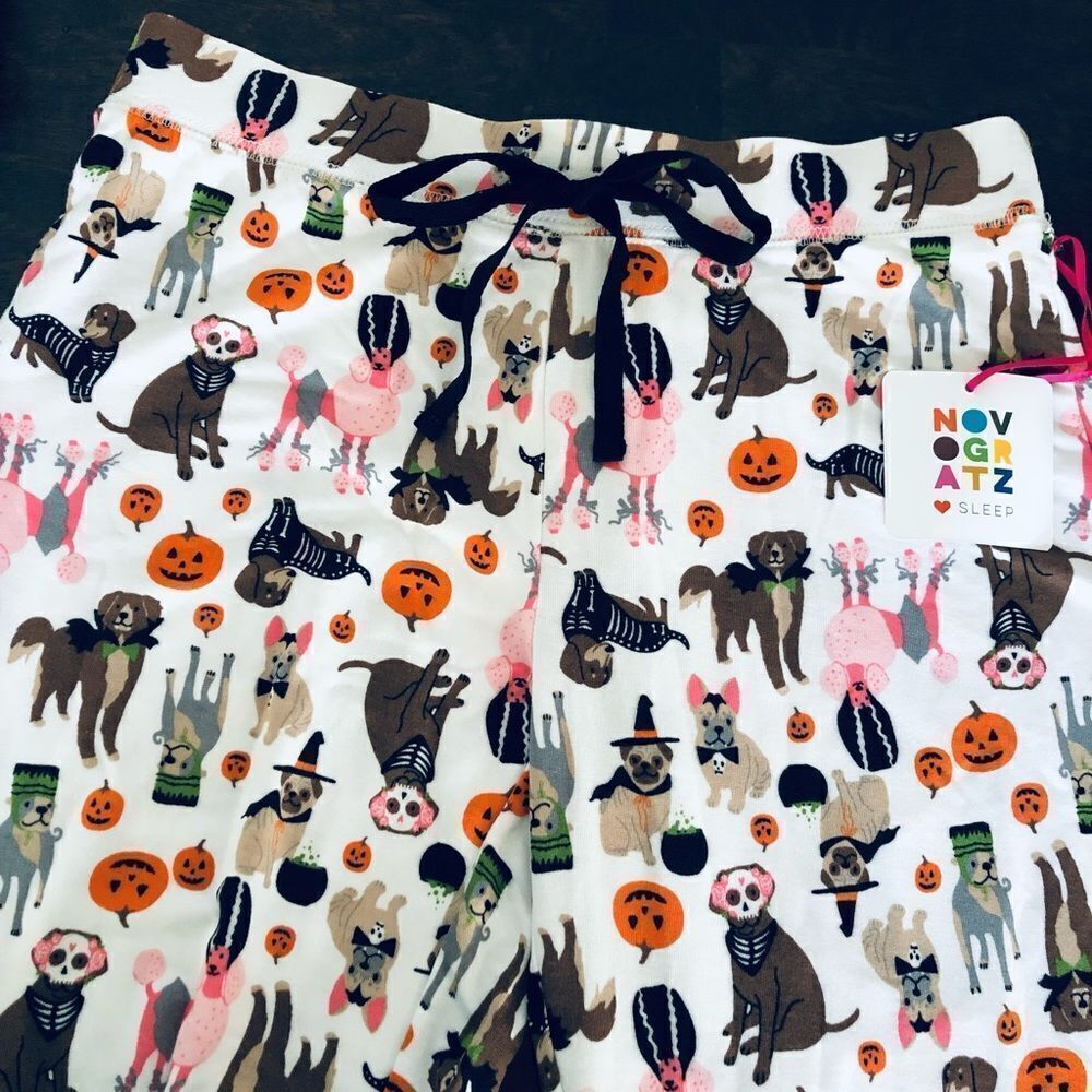 Halloween Costume Dog Print Jogger Lounge Pajama PJ Pants - Picture 4 of 6